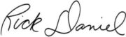 Rick Daniel (signature)